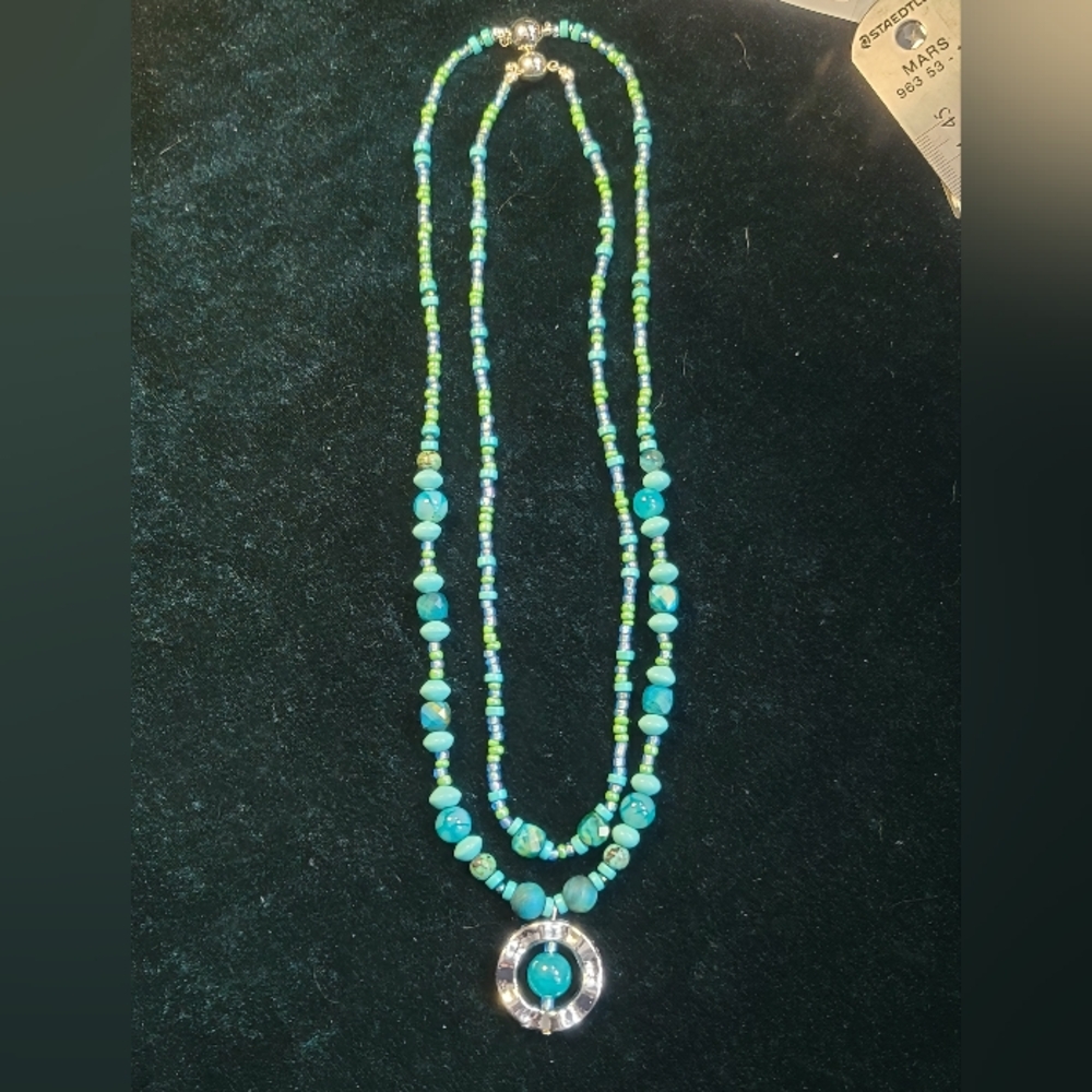 Handcrafted Necklace with Pendant Layering Set of Two